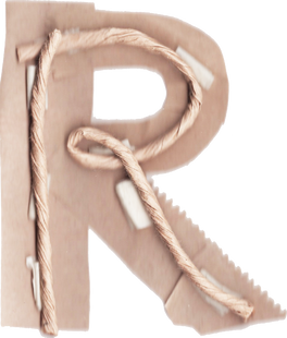 Scrap Material Cutout Letter R