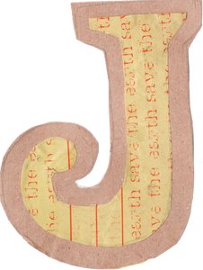 Scrap Material Cutout Letter J