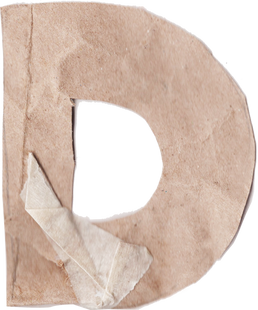 Scrap Material Cutout Letter D