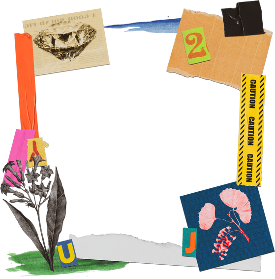 Textured Cutout Sustainability Collage Frame
